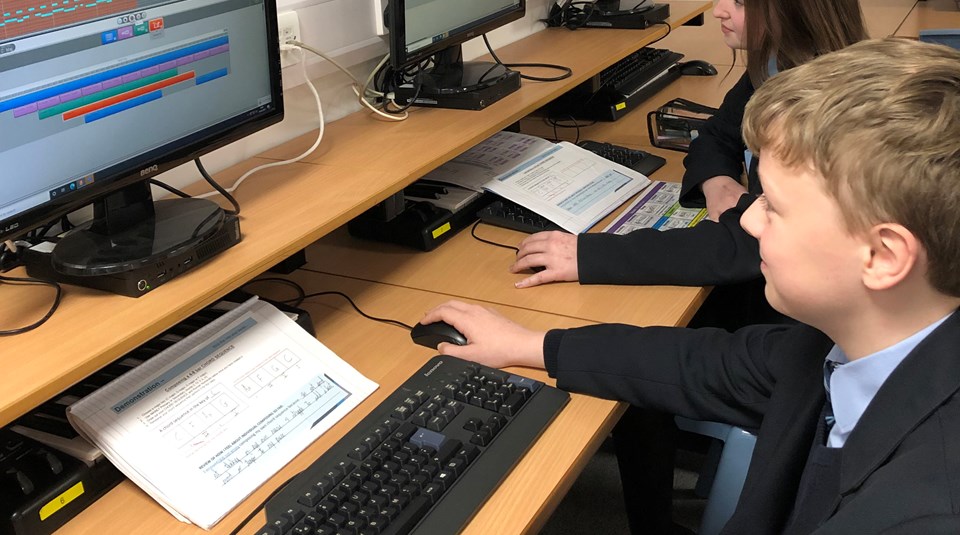 Alex and Chloe Y9 Composing on Ignite