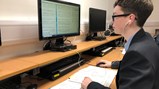 Liam composing using Sibelius